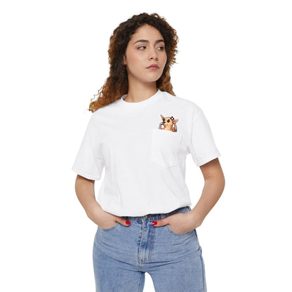 Muscular Chili Chihuahua Pocket Tee