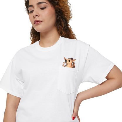 Muscular Chili Chihuahua Pocket Tee